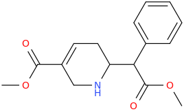 1-phenyl-1-carbomethoxy-1-(4-carbomethoxy-2-azacyclohex-4-ene-1-yl)methane.png