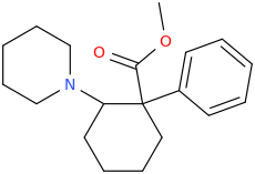 1-piperidinyl-2-carbomethoxy-2-phenylcyclohexane.png