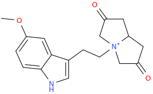 2,6-di-oxo-N-(2-(5-methoxyindol-3-yl)ethyl)pyrrolizidinium.png
