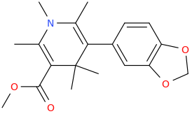 2,6-dimethyl-3-carbomethoxy-5-(3,4-methylenedioxyphenyl)-N-methyl-1-aza-4,4-dimethyl-cyclohex-2,5-diene.png