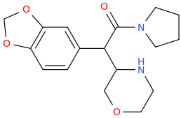 2-(3,4-methylenedioxyphenyl)-1-oxo-(1-pyrrolidinyl)-2-(morpholin-3-yl)-ethane.png