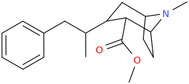 2-carbomethoxy-3-(2-phenyl-1-methylethyl)-8-methyl-8-azabicyclo[3.2.1]octane.png
