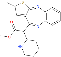 2-methyl-4-(1-carbomethoxy-1-(2-piperidinyl)methyl)-thieno[2,3-b][1,5]benzodiazepine.png