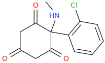 2-methylamino-2-(2-chlorophenyl)-1,3,5-trioxocyclohexane.png