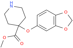 3,4-methylenedioxyphenyl 4-carbomethoxypiperidin-4-yl ether.png