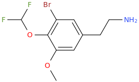 3-bromo-4-(1,1-difluoromethoxy)-5-methoxyphenethylamine.png