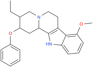 3-ethyl-8-methoxy-1,2,3,4,5,6,7,N-octahydroindolo[2,3-a]quinolizin-2-yl phenyl ether.png