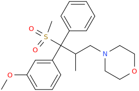 3-methylsulfonyl-1-morpholino-3-phenyl-3-(3-methoxyphenyl)-2-methylpropane.png