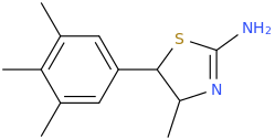 4,5-dihydro-5-(3,4,5-trimethylphenyl)-2-amino-3-aza-4-methylthiophene.png