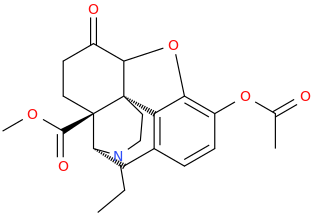4,5-epoxy-14-carbomethoxy-3-acetoxy-17-ethylmorphinan-6-one.png