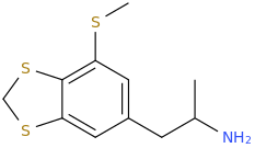 4-(methylmercapto)-1,3-dithia-indan-6-yl-2-(amino)propane.png