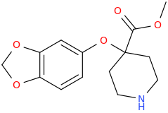 4-carbomethoxypiperidine-4-yl 3,4-methylenedioxyphenyl ether.png