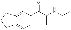 5-indanyl-1-oxo-2-ethylaminopropane.png