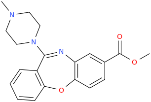 5-oxa-11-(4-methyl-1-piperazinyl)-8-carbomethoxydibenzo-2,5-diazepine.png