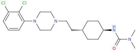 N'-[trans-4-[2-[4-(2,3-dichlorophenyl)-1-piperazinyl]ethyl]cyclohexyl]-N,N-dimethylurea.png