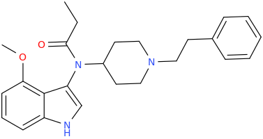N-(4-methoxyindol-3-yl)-N-[1-(2-phenylethyl)piperidine-4-yl]propanamide.png