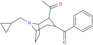 N-cyclopropylmethyl-2-acetyl-3-benzoyl-8-azabicyclo%5b3.2.1%5doctane.png