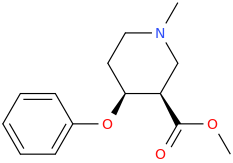 N-methyl-(3R,4S)-3-carbomethoxypiperidin-4-yl-oxy-benzene.png