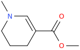 N-methyl-1-aza-3-carbomethoxycyclohex-2-ene.png