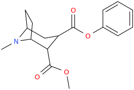 N-methyl-2-carbomethoxy-3-carbophenoxy-8-azabicyclo%5b3.2.1%5doctane.png