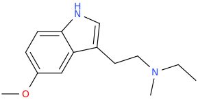 N-methyl-N-ethyl-1-(5-methoxyindole-3-yl)-2-aminoethane.png