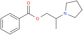 Phenylcarbonyloxy-2-(1-pyrrolidinyl)propane.png